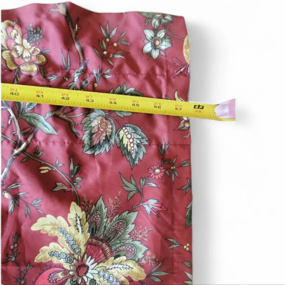 Waverly Home Classics Floral Valance Curtain with Red and Yellow Accents.
